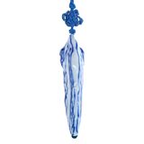 Chinese Blue White Porcelain Zhong Kui Talisman Pendant Necklace Shou Character – Collectible vintage item