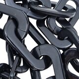 Vintage Dramatic MOD Black Lucite Chunky Chain Graduated Necklace – Rare Vintage Item