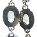 Sterling Silver Multi Gemstone Statement Necklace Mystic Druzy Rutilated Quartz Citrine 18” – Studio made / small batch item  - Estate find