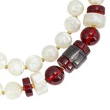 Monet NWT NOS Moonglow Lucite Chunky Statement Necklace 30” – Collectible designer item - retired