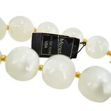 Monet NWT NOS Moonglow Lucite Chunky Statement Necklace 30” – Collectible designer item - retired