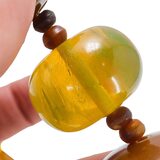Antique African Trade Style Statement Necklace with Chunky Natural Resin Beads – OOAK - Unique one of a kind artisan item