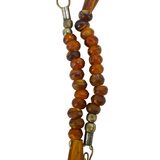 Antique African Trade Style Statement Necklace with Chunky Natural Resin Beads – OOAK - Unique one of a kind artisan item