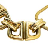 Vintage Christian Dior Signed Grossé 1971 Gold-Plated Equestrian Horsebit Necklace - Retro Revival – Collectible vintage designer item