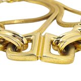 Vintage Christian Dior Signed Grossé 1971 Gold-Plated Equestrian Horsebit Necklace - Retro Revival – Collectible vintage designer item