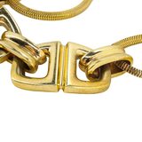 Vintage Christian Dior Signed Grossé 1971 Gold-Plated Equestrian Horsebit Necklace - Retro Revival – Collectible vintage designer item