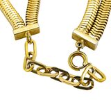 Vintage Christian Dior Signed Grossé 1971 Gold-Plated Equestrian Horsebit Necklace - Retro Revival – Collectible vintage designer item