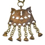 Kalevala Koru Large Statement Chiming Bells Pendant Necklace In Brass, Made In Finland – Collectible vintage designer item