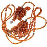 Statement Artisan Carnelian Agate Sterling Silver Open End Lariat Tassel Necklace 62in – Estate Find