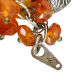 Statement Artisan Carnelian Agate Sterling Silver Open End Lariat Tassel Necklace 62in – Estate Find