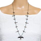 Vintage Tested Silver Fetish Birds Necklace Southwestern Lost Wax Cast – OOAK - Unique one of a kind artisan item