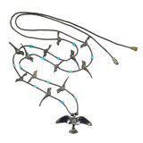 Vintage Tested Silver Fetish Birds Necklace Southwestern Lost Wax Cast – OOAK - Unique one of a kind artisan item