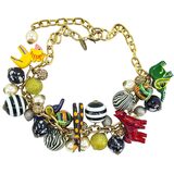 Lenora Dame Retired Statement Charm Necklace - Safari African Animal Theme – Collectible designer item - retired