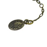 Michal Negrin Green Rivoli Choker - Dichroic Glass Bronze Tone - Y2K Witchy Earthy – Collectible designer item - retired