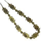 Michal Negrin Green Rivoli Choker - Dichroic Glass Bronze Tone - Y2K Witchy Earthy – Collectible designer item - retired