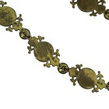 Michal Negrin Green Rivoli Choker - Dichroic Glass Bronze Tone - Y2K Witchy Earthy – Collectible designer item - retired