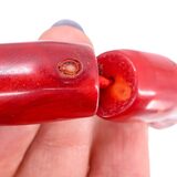 Lucas Lameth LUC 925 Sterling Chunky Branch Red Coral Bead Necklace 18” Boho – Collectible designer item - retired