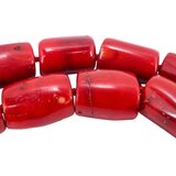 Lucas Lameth LUC 925 Sterling Chunky Branch Red Coral Bead Necklace 18” Boho – Collectible designer item - retired