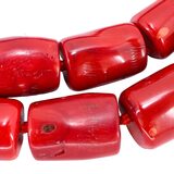 Lucas Lameth LUC 925 Sterling Chunky Branch Red Coral Bead Necklace 18” Boho – Collectible designer item - retired