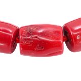 Lucas Lameth LUC 925 Sterling Chunky Branch Red Coral Bead Necklace 18” Boho – Collectible designer item - retired
