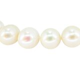 Vintage Large White Cultured Pearl Necklace 10-11mm 10k Rose Gold Clasp – Vintage item