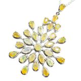 925 BBJ Yellow Ethiopian Opal Pendant Necklace - Starburst - Statement – Estate Find