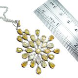 925 BBJ Yellow Ethiopian Opal Pendant Necklace - Starburst - Statement – Estate Find