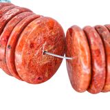 Coral & Turquoise With Sterling Silver Graduated Disc Necklace Southwestern Statement – OOAK - Unique one of a kind artisan item