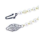 Vintage Akoya Cultured Pearl Necklace 18” Graduated 7.25mm 14K Gold Clasp – Estate Find