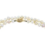 Vintage Baroque Cultured Pearl Necklace 19” 4–5mm Pearls Gold Clasp – Estate Find