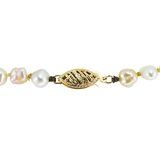 Vintage Baroque Cultured Pearl Necklace 19” 4–5mm Pearls Gold Clasp – Estate Find
