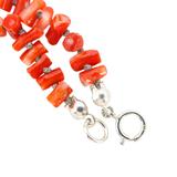 Handknotted Natural Branch Coral Necklace 20" 16G Boho Sterling Clasp – OOAK - Unique one of a kind item handmade by A World Of Things made using recycled materials 