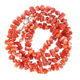 Handknotted Natural Branch Coral Necklace 20" 16G Boho Sterling Clasp – OOAK - Unique one of a kind item handmade by A World Of Things made using recycled materials 