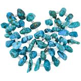 Turquoise Nugget & White Shell Heishi Bead Necklace 20” 56g Sterling Silver Clasp – Studio made / small batch item  - Estate find