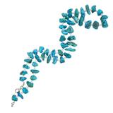 Turquoise Nugget & White Shell Heishi Bead Necklace 20” 56g Sterling Silver Clasp – Studio made / small batch item  - Estate find