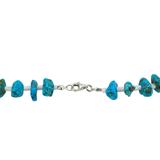 Turquoise Nugget & White Shell Heishi Bead Necklace 20” 56g Sterling Silver Clasp – Studio made / small batch item  - Estate find