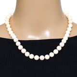 Blush Pink Angel Skin Momo Coral Necklace - New Strung w NOS Beads - 9mm 49g 18” – OOAK - Unique one of a kind item handmade by A World Of Things made using vintage dead stock materials 