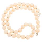 Blush Pink Angel Skin Momo Coral Necklace - New Strung w NOS Beads - 9mm 49g 18” – OOAK - Unique one of a kind item handmade by A World Of Things made using vintage dead stock materials 