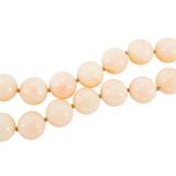 Blush Pink Angel Skin Momo Coral Necklace - New Strung w NOS Beads - 9mm 49g 18” – OOAK - Unique one of a kind item handmade by A World Of Things made using vintage dead stock materials 