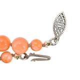 Salmon Pink Peach Momo Coral Necklace - New Strung w NOS Beads - 40g 18” – OOAK - Unique one of a kind item handmade by A World Of Things made using vintage dead stock materials 