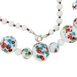 Vintage Japanese Tombo And Milk Glass Beaded Necklace Up To 16 mm Beads Handknotted – OOAK - Unique one of a kind item handmade by A World Of Things made using recycled materials 