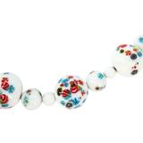 Vintage Japanese Tombo And Milk Glass Beaded Necklace Up To 16 mm Beads Handknotted – OOAK - Unique one of a kind item handmade by A World Of Things made using recycled materials 