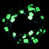 Vintage Uranium Glow Czech Vaseline Glass Bead Necklace 60” - Long Statement – Rare collectible vintage item 