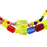 Vintage Uranium Glow Czech Vaseline Glass Bead Necklace 60” - Long Statement – Rare collectible vintage item 