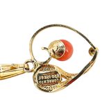 Vintage Gold Filled Heart Necklace W Coral — Signed Sorrento Pendant, W.E.H. Chain – Rare collectible vintage item 