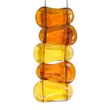 Signed Marina & Susanna Sent Murano Modernist Glass Pendant Necklace Amber Honey Tones – Collectible designer item - retired