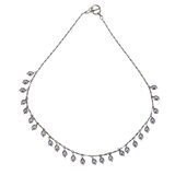 Vintage Sterling Silver Freshwater Pearl Fringe Necklace 16” Artisan Dangle Minimalist – Vintage item