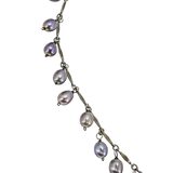 Vintage Sterling Silver Freshwater Pearl Fringe Necklace 16” Artisan Dangle Minimalist – Vintage item