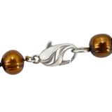 Honora Bronze Freshwater Pearl Necklace - Warm Earthy Color - Sterling Clasp – Estate Find