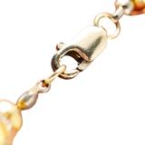 Vintage Murano Gold Foil Beads Sommerso - Ribbed & Twisted Beads Necklace - Gold Filled Clasp/Caps – Rare collectible vintage item 